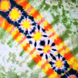 Ice Dyed Tie Dye Flour Sack Tea Towel Bandana Neck Scarf Headwrap Wall Art 28x29